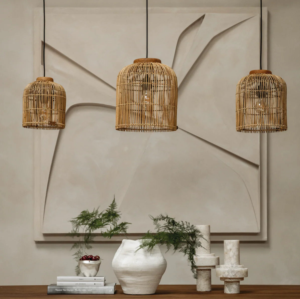 Pendelleuchte Aura, Rattan