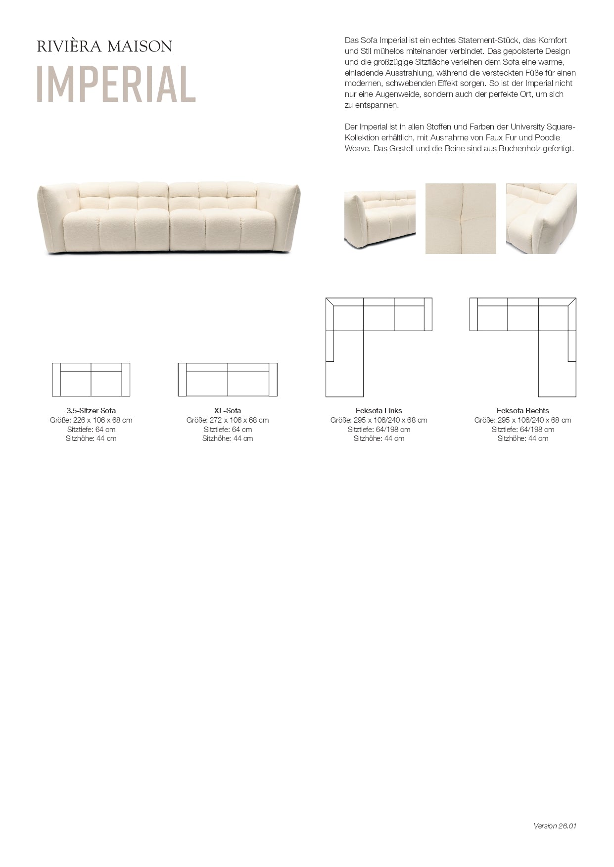 Sofa Imperial von Rivièra Maison