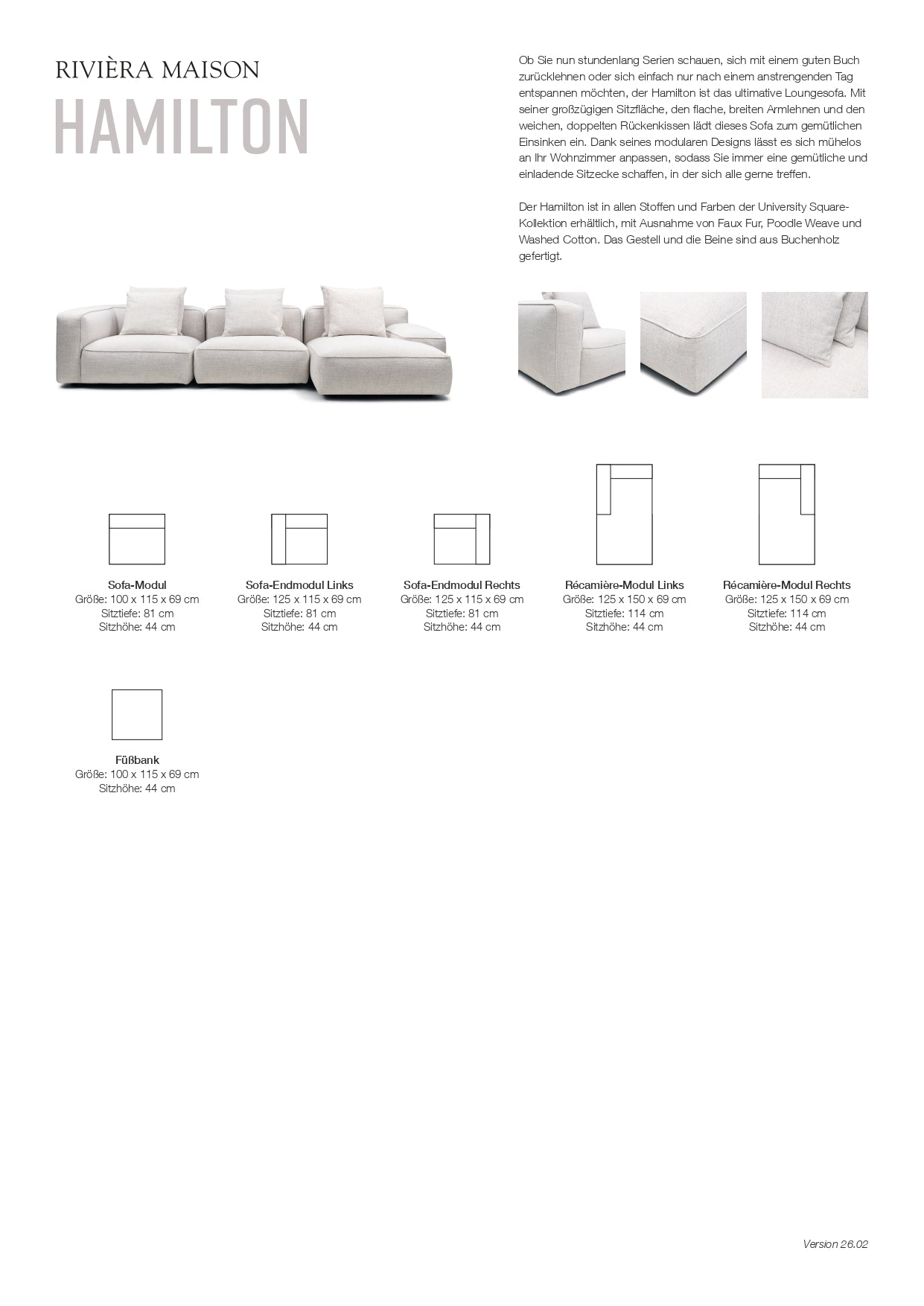 Sofa Hamilton von Rivièra Maison