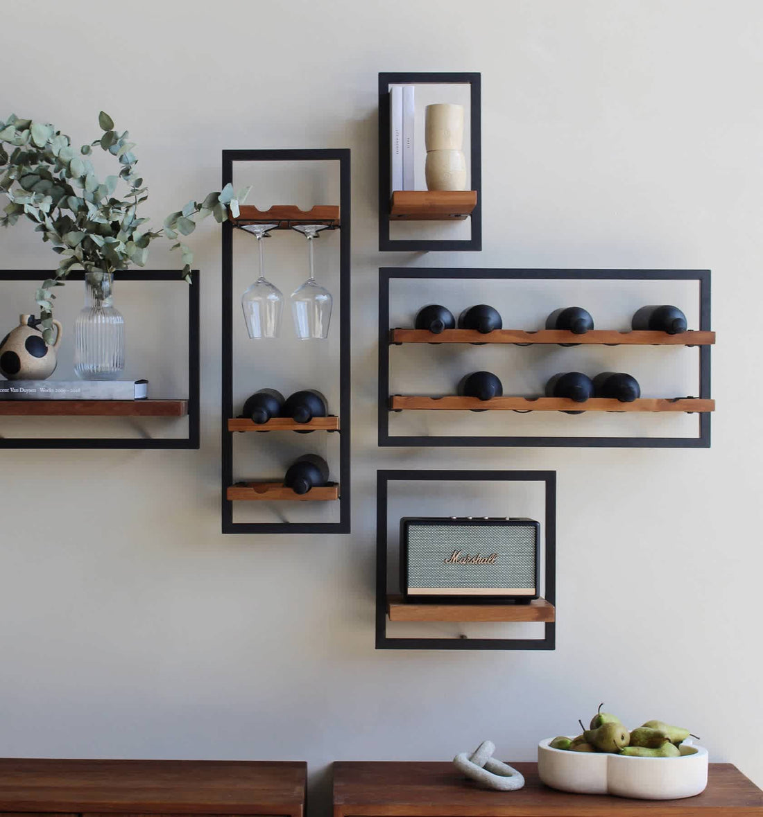 Shelfmate Weinregal A, Teakholz