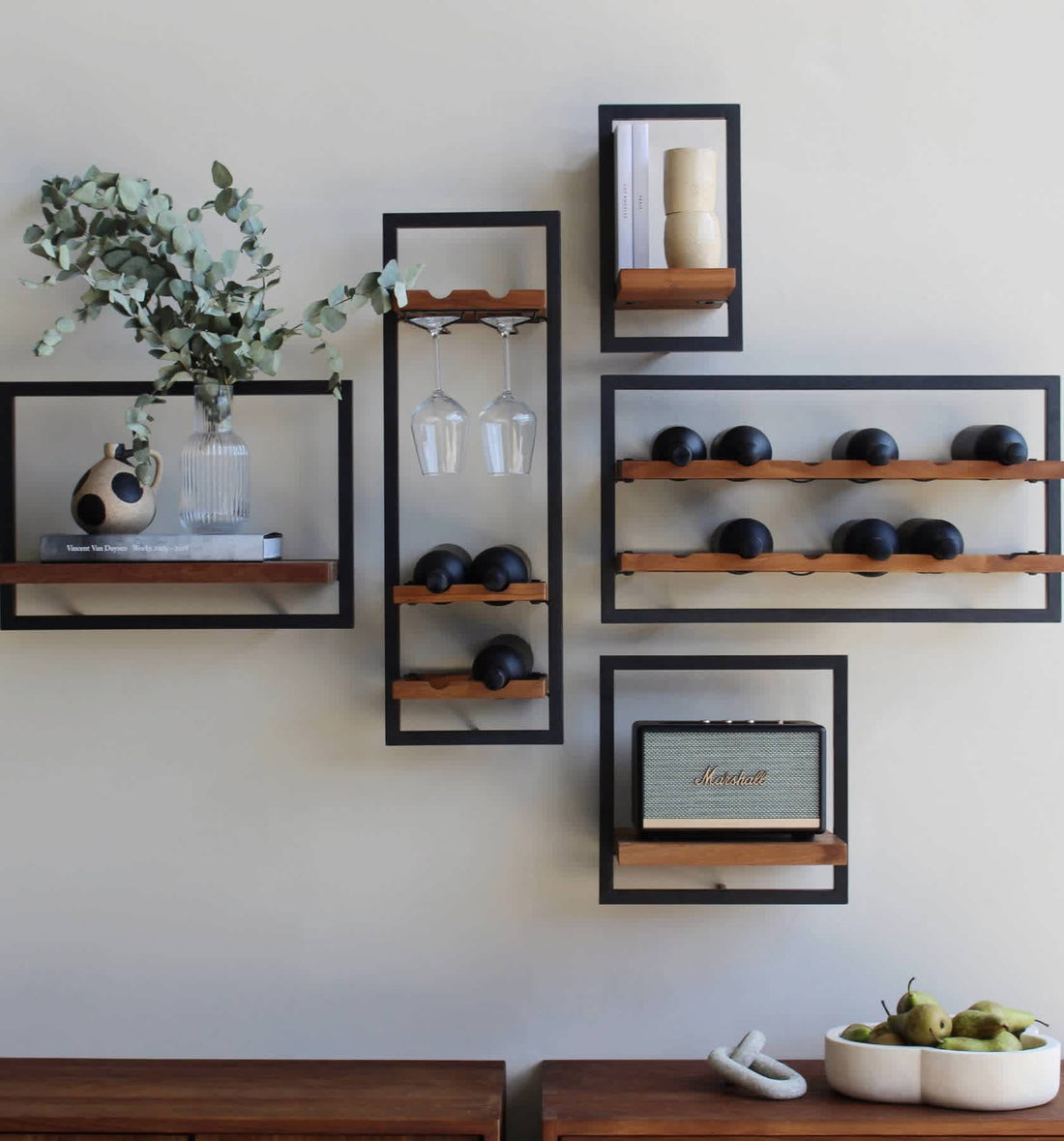 Shelfmate Weinregal D, Teakholz