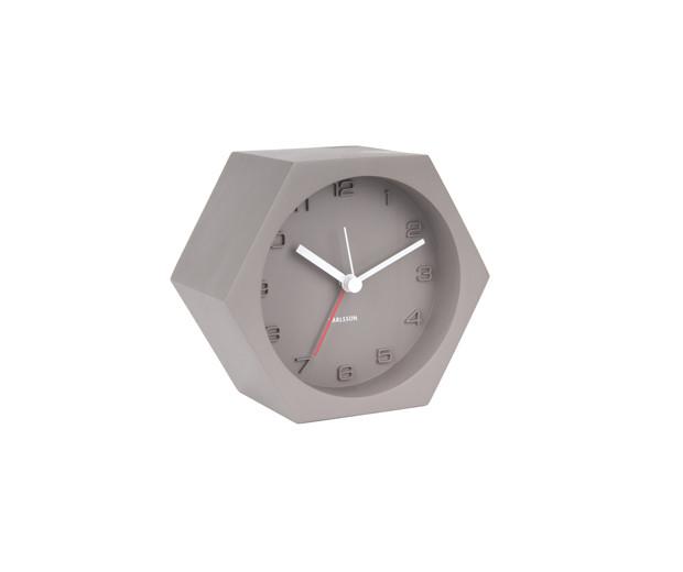 Alarm clock Hexagon Concrete Dark-Karlsson-My Dutch Living Room GmbH