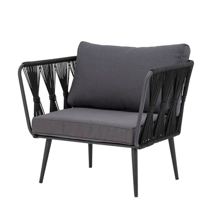 Bloomingville Pavone Loungesessel, Schwarz, Metall - Bloomingville