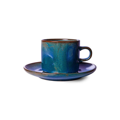 Chef Ceramics: Tasse und Untertasse, Rustic Blau - HKliving