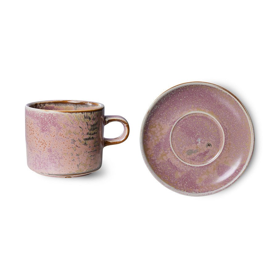 Chef Ceramics: Tasse und Untertasse, Rustic Pink - HKliving