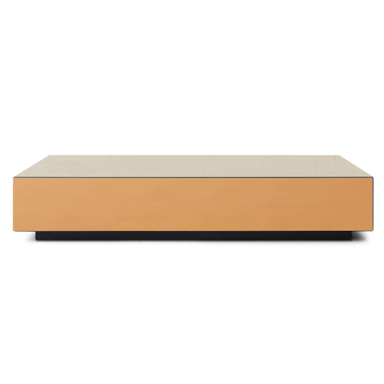 Mirror Block Coffee Table Smokey Brown 80x55cm von HKliving