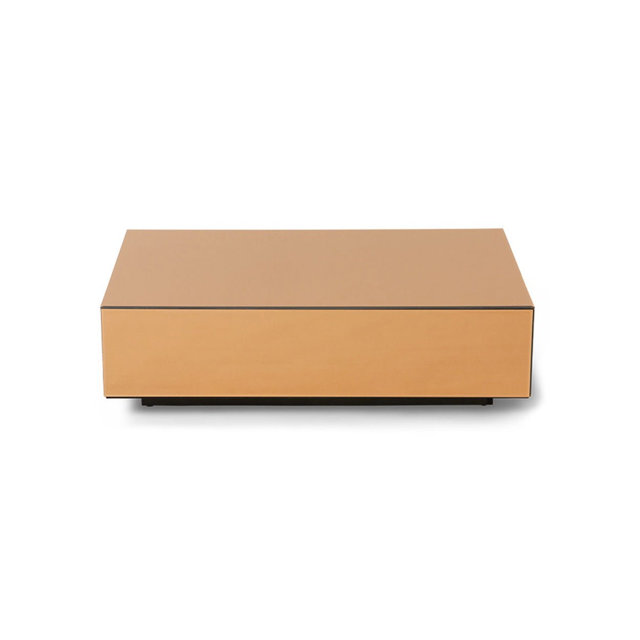 Mirror block coffee table Smokey Brown 90x90cm von HKliving
