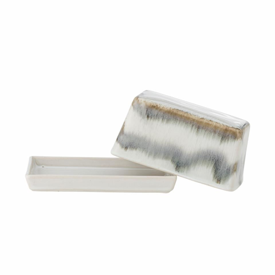 Butterdose Paula, Grau/Blau