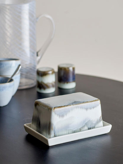 Butterdose Paula, Grau/Blau