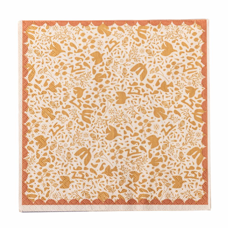 Serviette Anniversary, Braun