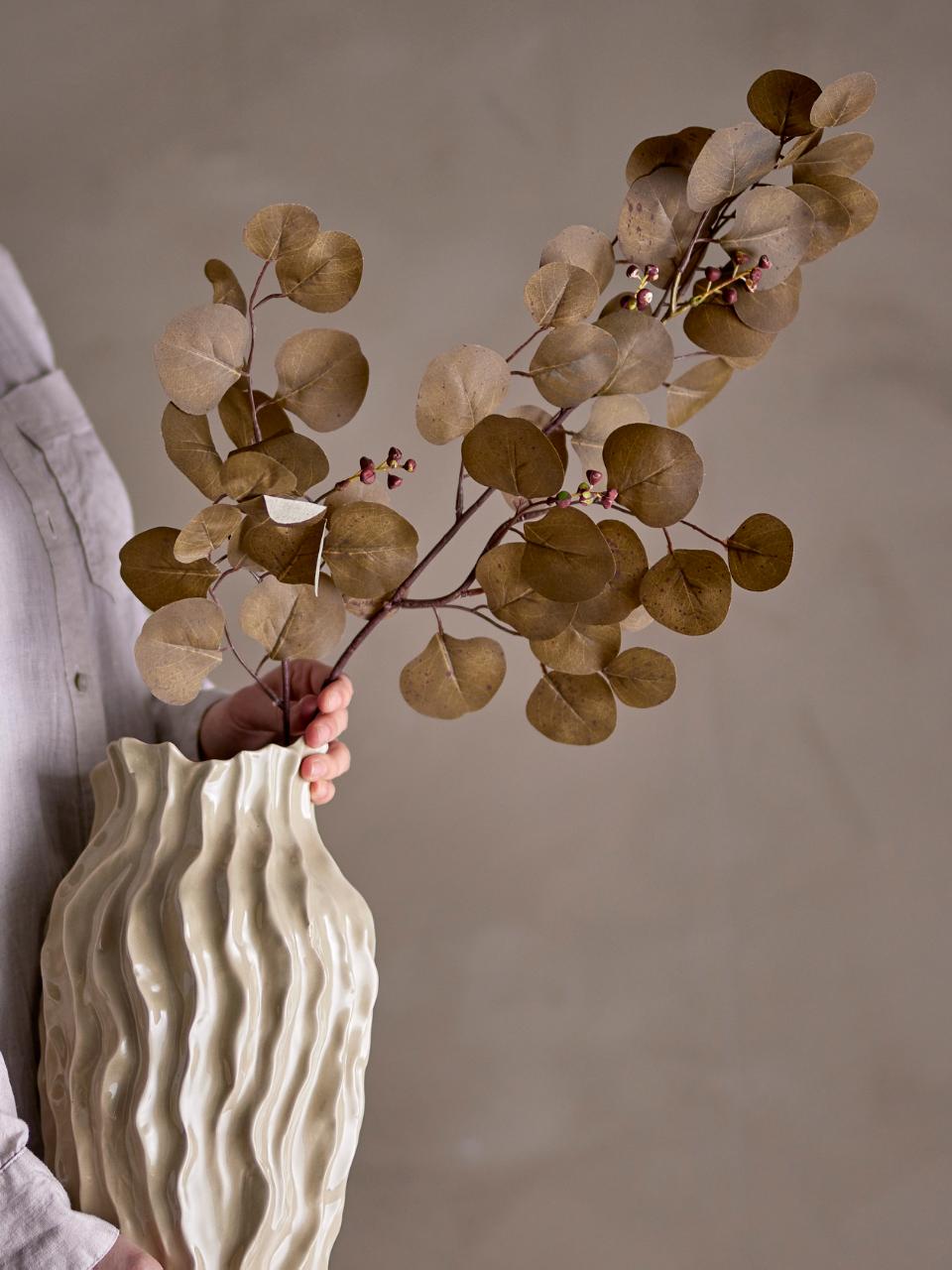 Eukalyptusstängel, braun, künstliche Blumen