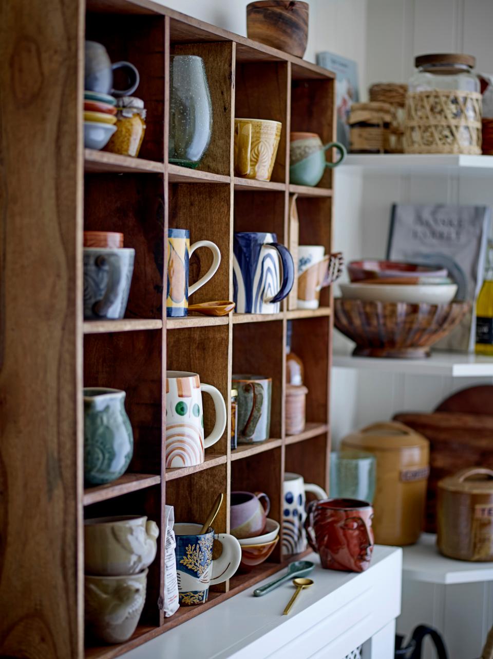 Tasse Paula, Grün/Orange, Steingut von Bloomingville erhältlich bei My Dutch Living Room GmbH