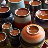 Keramik 70ern Latte Tassen, Forest (2er Set) - HKliving