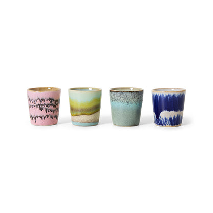70s ceramics: Eierbecher Vibrance, Set von 4