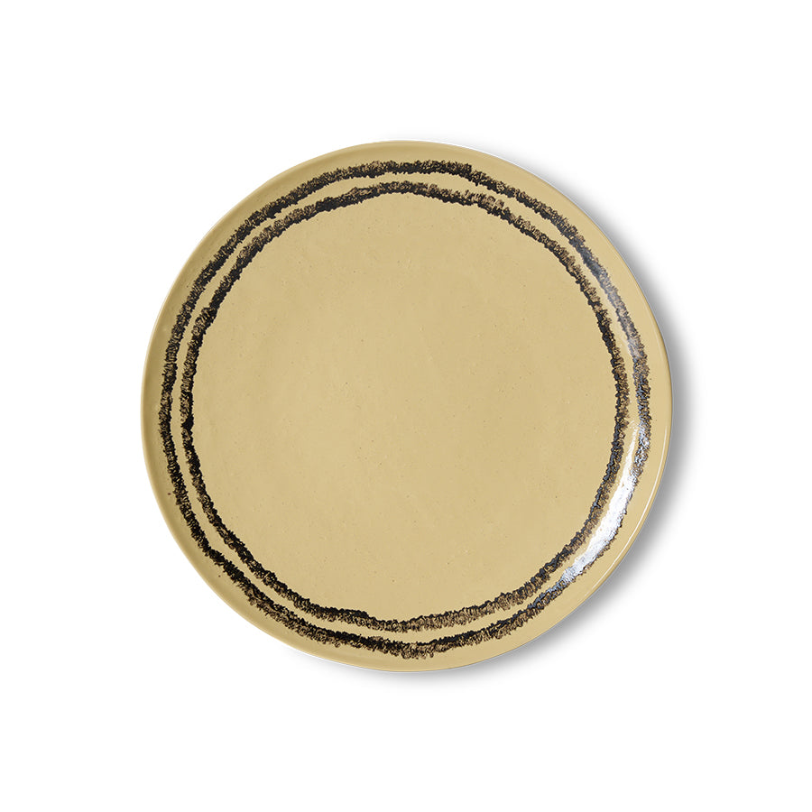 70s ceramics: dinner plate, vanilla (set of 2)