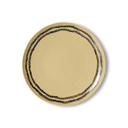 70s ceramics: dinner plate, vanilla (set of 2)