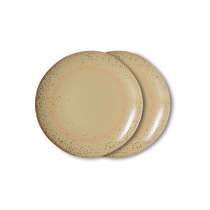 70s Ceramics: Dessertteller, Grit (2er-Set)