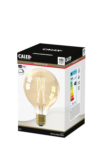 LED Filament Globe 6W 430Lmn 2100K Dimbar - Calex
