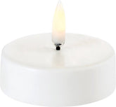LED Teelicht XL, Nordic white wax, Smooth, Ø 6,1 x 2,2 cm - Uyuni