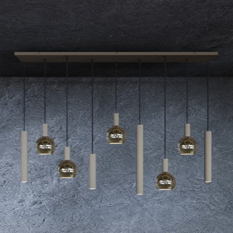 4325 - Riva Pendelleuchte gerade 170cm - 9 Lichter
