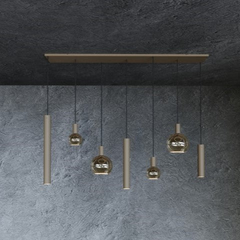 4380 - Riva Pendelleuchte gerade 145cm - 7 Lichter