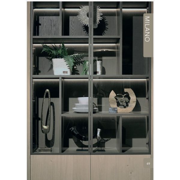 Vitrine Milano 2 Türig Glas