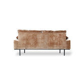 Retro Sofa 2-Sitzer Samt Altgold - HKliving