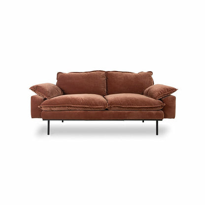 Retro Sofa 2-Sitzer Samt Magnolia - HKliving