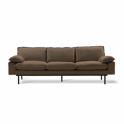 Retro Sofa 4-Sitzer Braun - HKliving