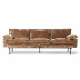 Retro Sofa 4-Sitzer Samt Altgold - HKliving