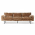 Retro Sofa 4-Sitzer Samt Altgold - HKliving