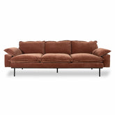 Retro Sofa 4-Sitzer Samt Magnolia - HKliving