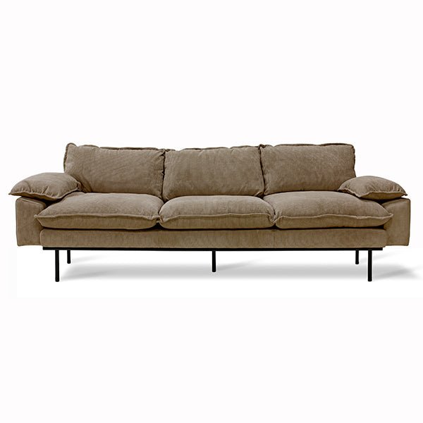 Retro Sofa 4-Sitzer Shadow Braun - HKliving