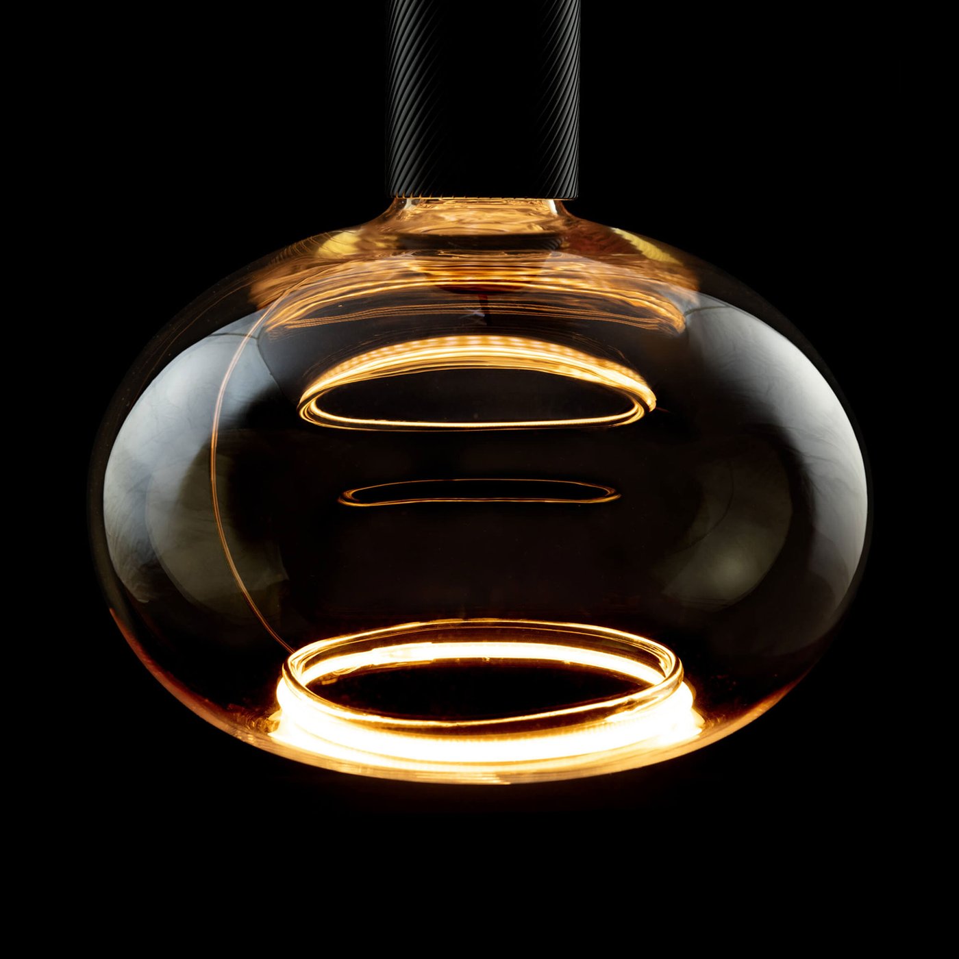 Floating LED Oval 200 gold