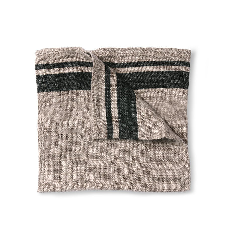 Serviette natur/ gestreift 2er-Set - HKliving