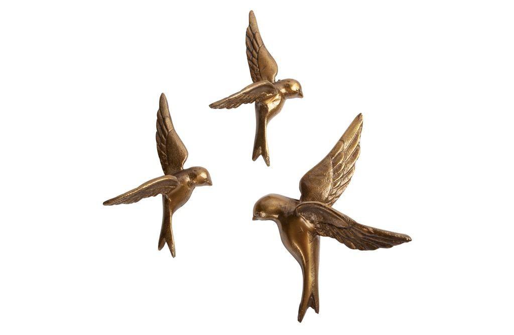 Set von 3 Avaler Too Vögel Bronze - BePureHome