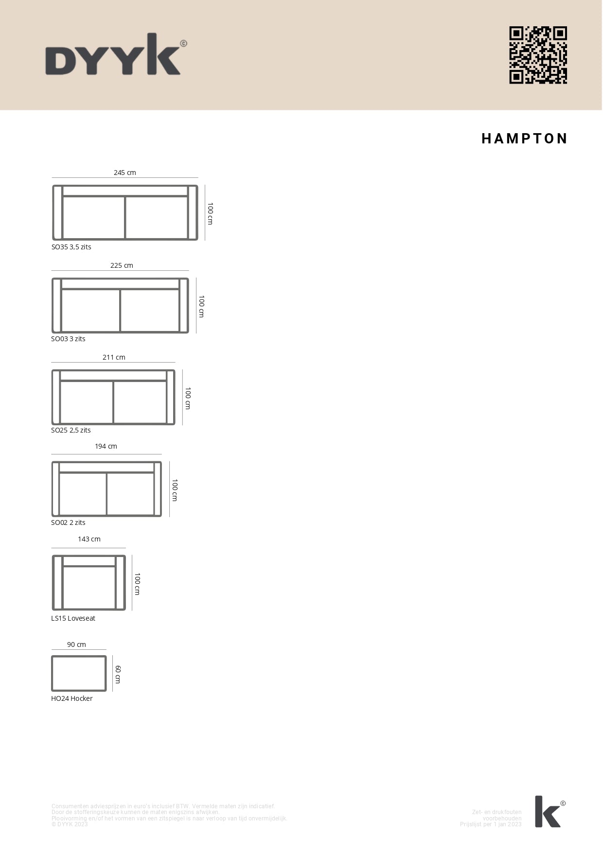 Sofa Hampton - Dyyk