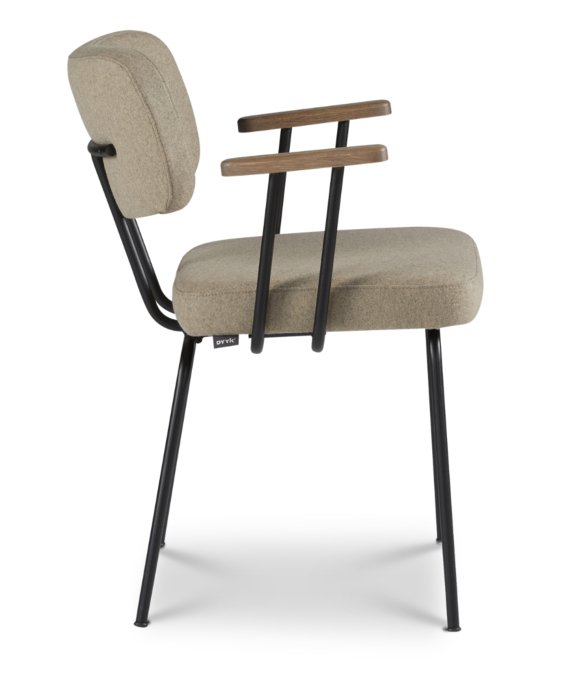 Stuhl Ted mit Armlehne Stone - New Wool von Dyyk