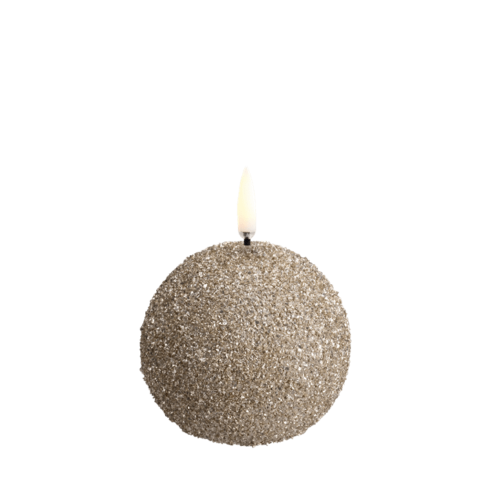LED Rundkerze Champagne Glitzer  Ø 7cm x 7 cm