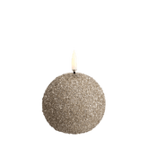 LED Rundkerze Champagne Glitzer  Ø 7cm x 7 cm | My Dutch Living Room