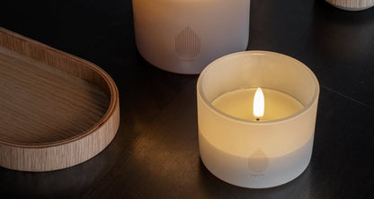 Glaslicht Uyuni, Beige, Set von 2