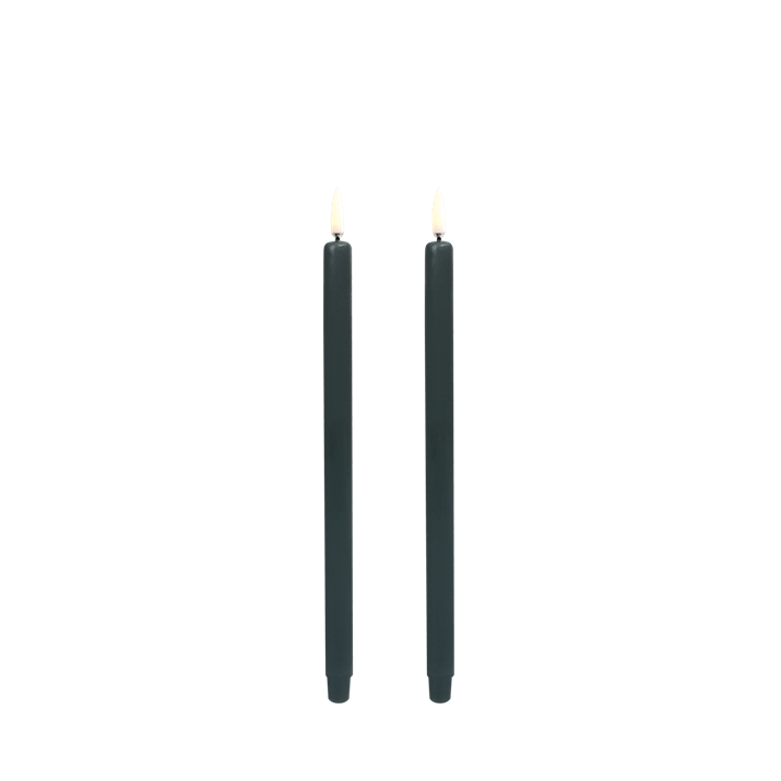 Stabkerzen LED, 2er Set, Grün