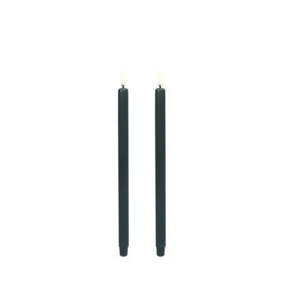 Stabkerzen LED, 2er Set, Grün