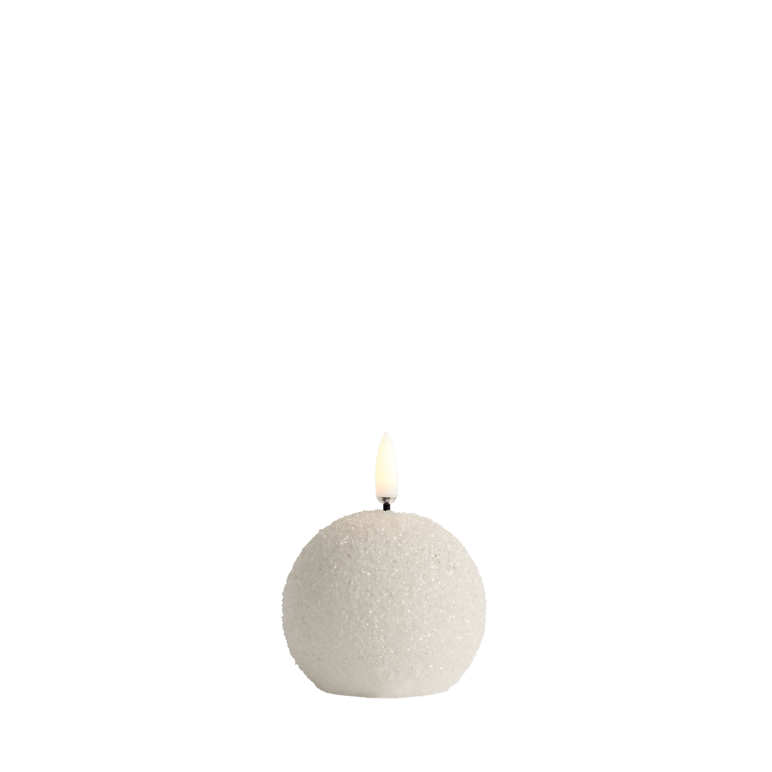 LED Rundkerze Nordic White Glitzer Ø 7cm x 7 cm von Uyuni