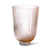 Vase Rib peach, Glas - Bloomingville