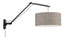 Wandleuchte Andes schwarz/dunkeles leinen L - Good&Mojo