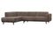 Statement Ecksofa Links Rib Cord Taupe - BePureHome