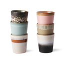 70's Ceramics: Kaffeebecher set v. 6, 180 ml - HKliving