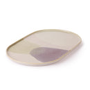 Gallery Ceramics: Ovaler Teller grün / lila, 33x20 cm - HKliving