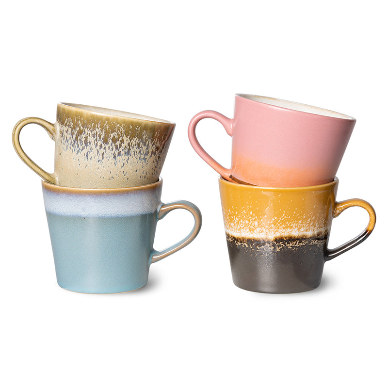 70's Ceramics: Cappuccino Tassen Set v. 4 Meteor - HKliving